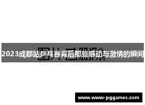 2023成都站乒乓赛背后那些感动与激情的瞬间